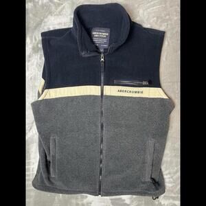 Vintage Mens Abercrombie & Fitch Fleece Vest Medium‎ PreY2k